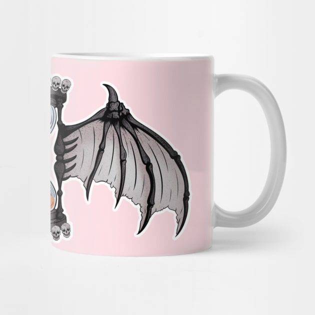 Pastel Memento Candy Mori Bat Wings Hourglass by Witchy Ways